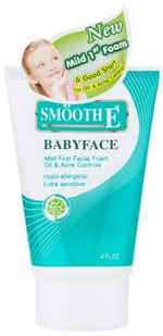 รูปภาพของ Smooth E BabyFace Mild First Facial Foam Oil and Acne Controls (2Oz) 60g.